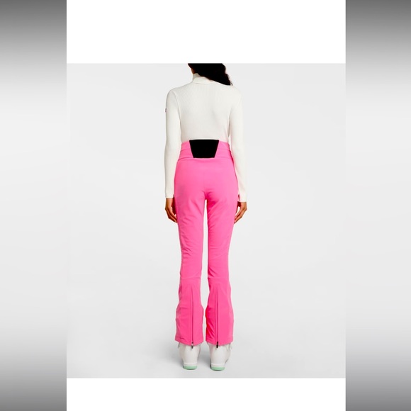 PERFECT MOMENT WOMENS AURORA HIGH WAIST FLARED SKI PANT LARGE COLOR AZALEA PINK - Picture 2 of 7